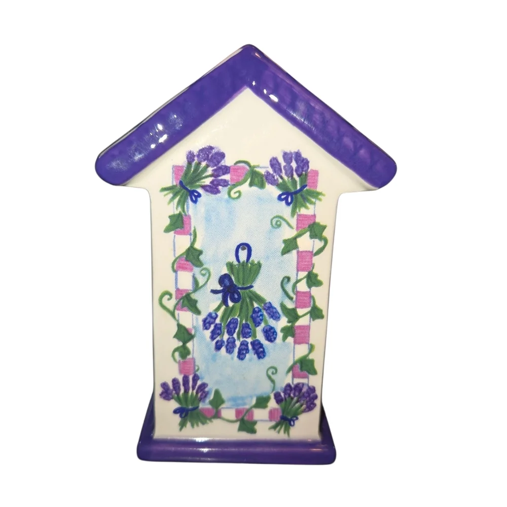 Royal Doulton Vintage 2001 Home Tweet Home‎ Sweet Lavender Ceramic Birdhouse